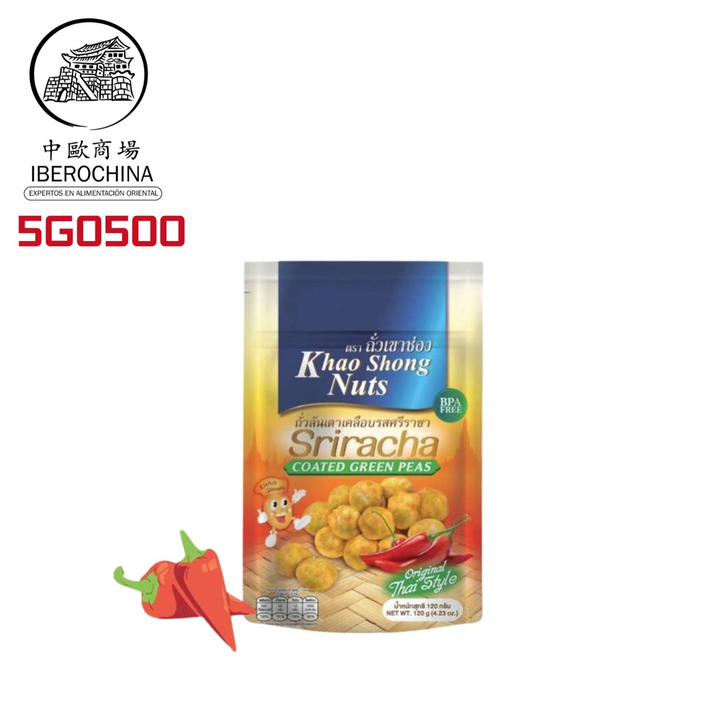 GUISANTES SABOR PICANTE *KHAO SHONG* 是拉差辣味青豆120g/24