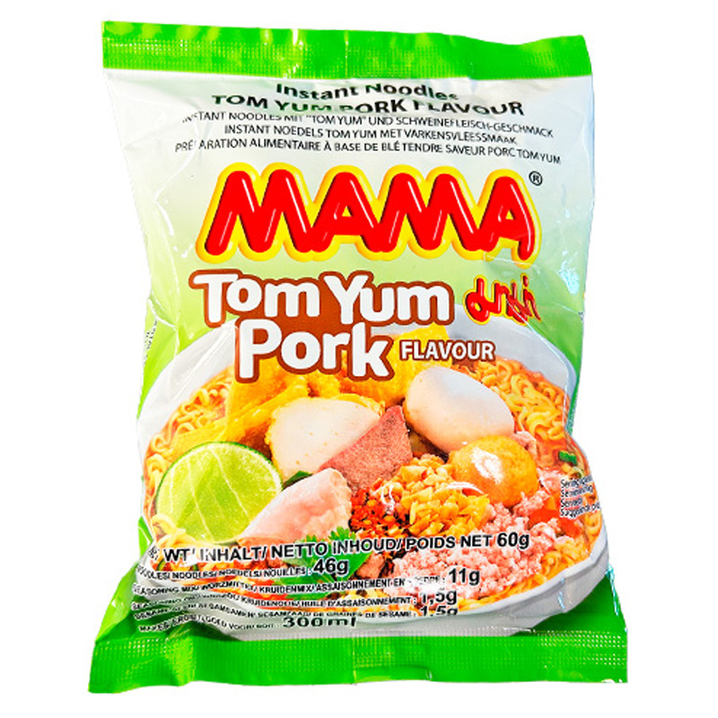 [502805/5T0866] TALLARIN TOM YUM CERDO *MAMA* 妈妈冬阴功叉烧味方便面 60g/30