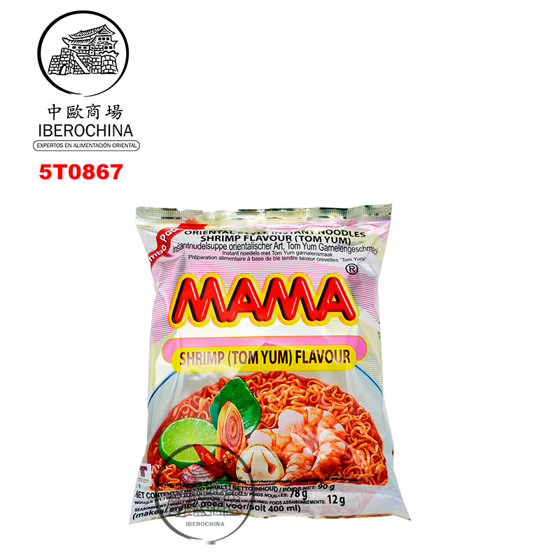 TALLARIN GAMBA TOM YUM *MAMA* 妈妈冬阴功虾味方便面 90g/30