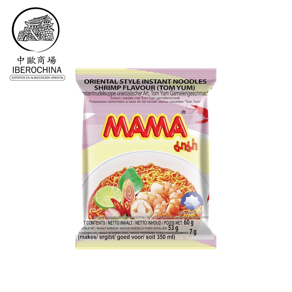 TALLARIN BOWL GAMBA Y TOM YUM PICANTE *MAMA* 妈妈香辣冬阴功虾味方便面 60g/30