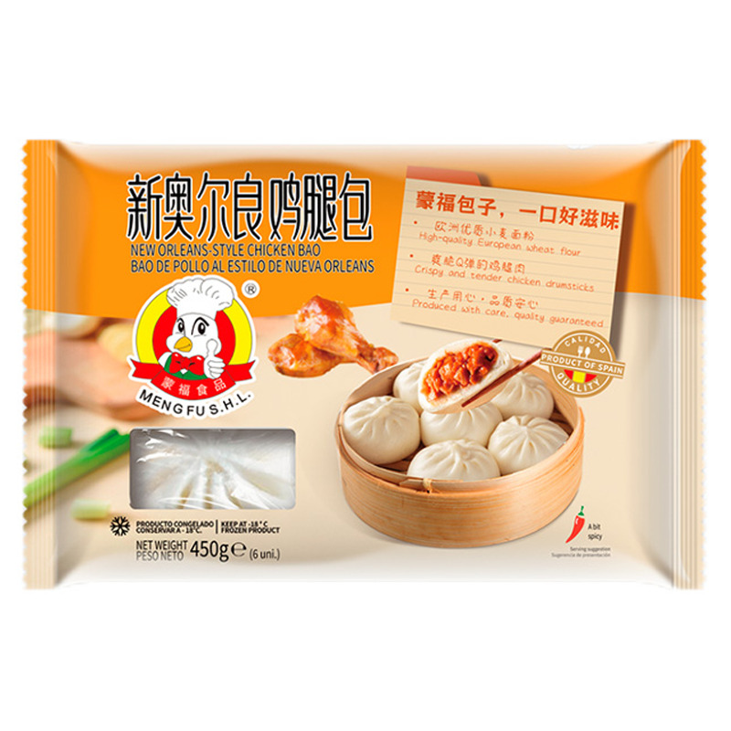[200473/2B0072] BAO POLLO NUEVA ORLEANS CONGELADO *MENGFU* 蒙福冻新奥尔良鸡腿包 450g/6