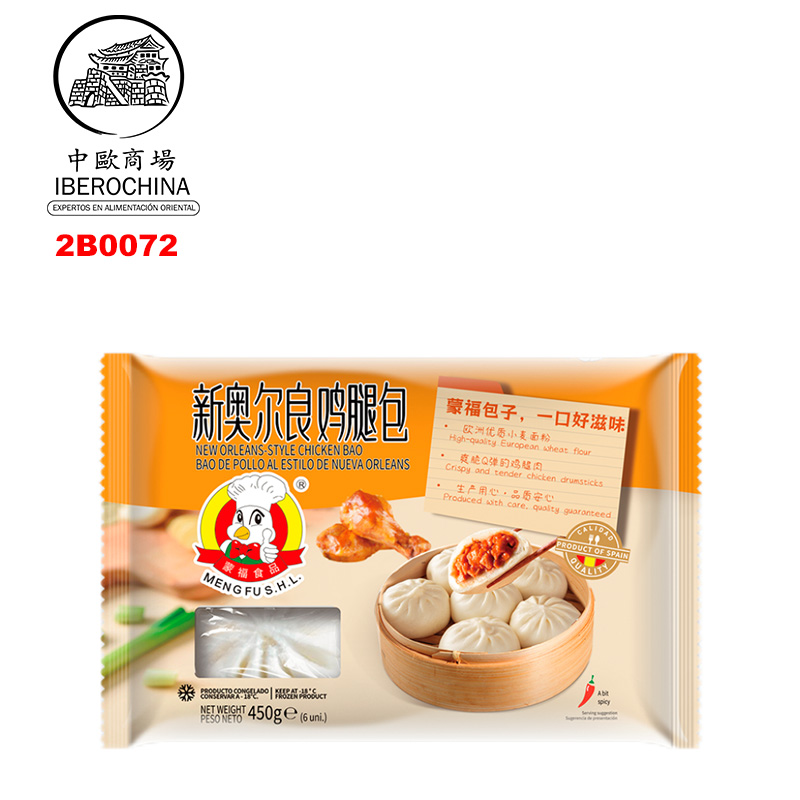 BAO DE POLLO ESTILO NUEVA ORLEANS *MENGFU* 蒙福新奥尔良鸡腿包 450g/6