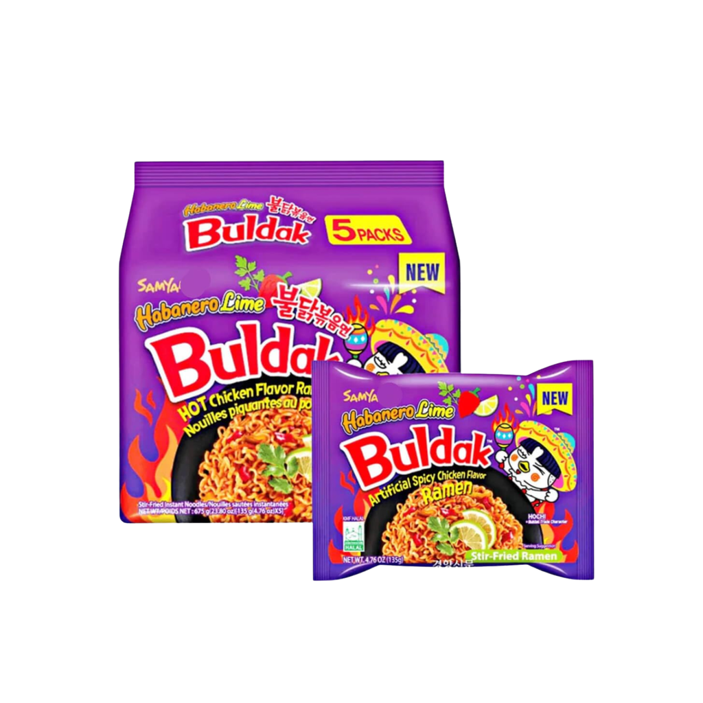 RAMEN BULDAK HABANERO LIMA 5-PACK *SAMYANG* 三养青柠火鸡面五连包 135g/5u/8