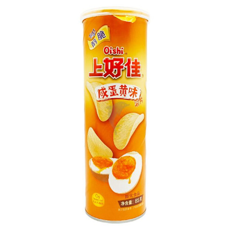 [501915/5C0987] CHIPS SABOR YEMA HUEVO SALADO *上好佳* 咸蛋黄味桶装薯片 85g/24