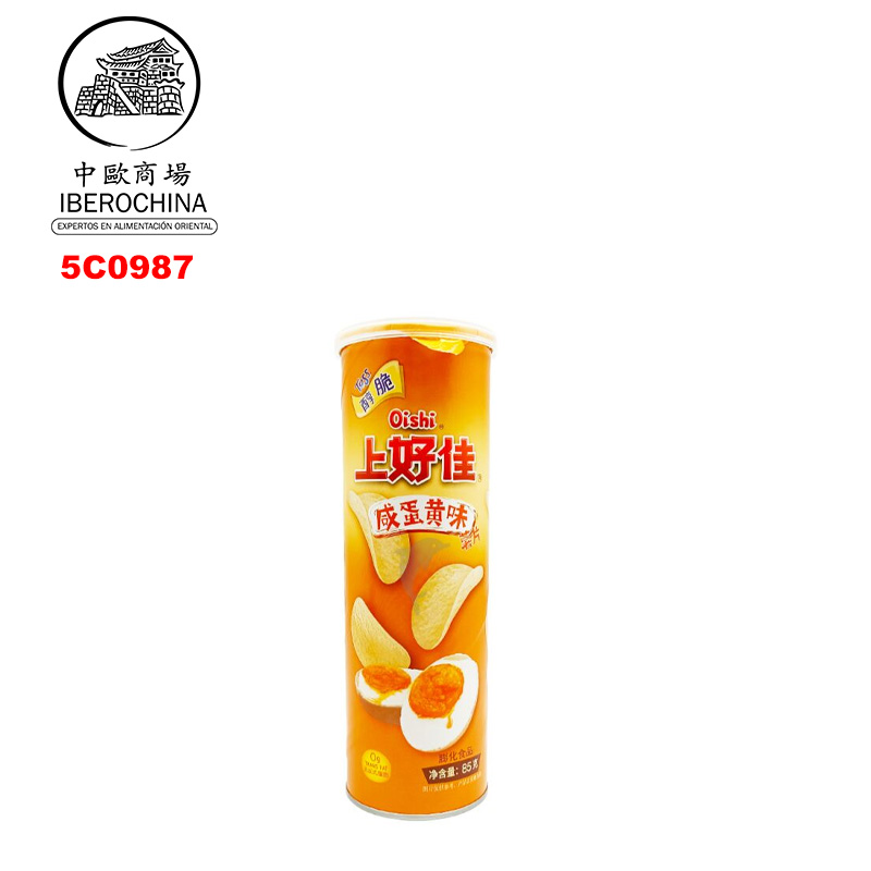 [501915/5C0987] CHIPS SABOR YEMA HUEVO SALADO *上好佳* 咸蛋黄味桶装薯片 85g/24