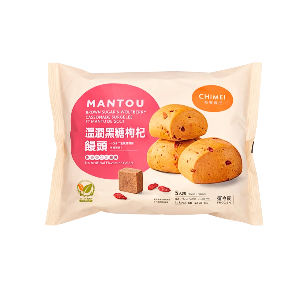 [200649/2P0256] MANTOU AZUCAR MORENO GOJI CONGELADO *CHIMEI* 奇美冻黑糖枸杞馒头 325g/5u/20