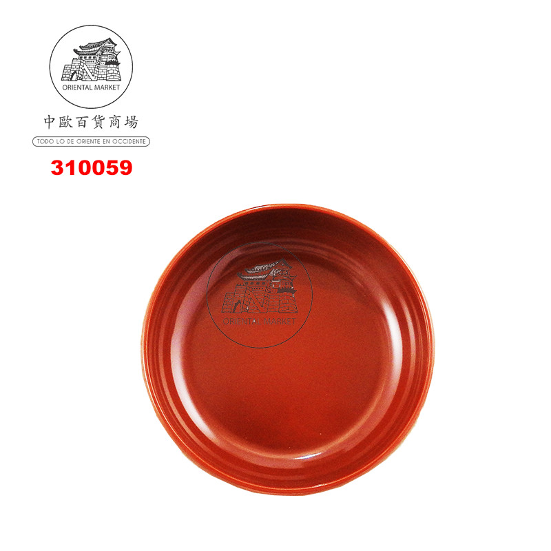 PLATO ROJO PLASTICO *2 塑紅黑5.4* 碗 8u/8