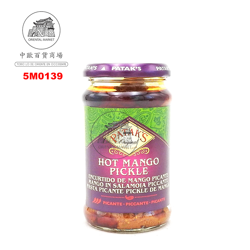 MANGO ENCURTIDO (PICANTE) *PATAKS* 印度辣腌芒果 283g/6