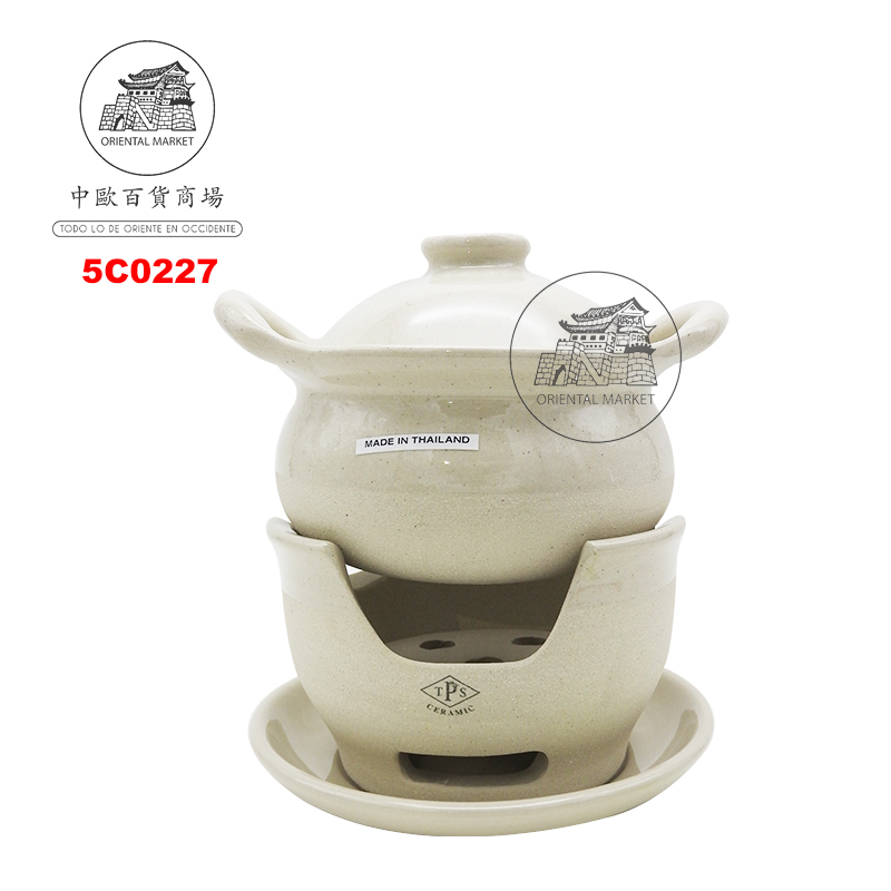 CAZUELA BLANCOJUEGO  *THAI* 泰国双耳白沙锅套装 6