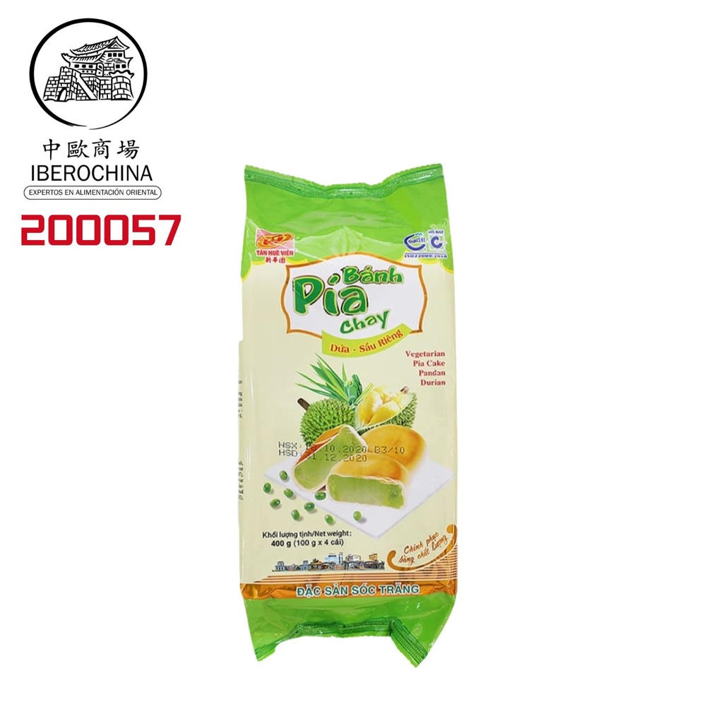 PASTEL DE JUDIA MUNGO Y DURIAN *XINHUANYUAN* 新华园 绿豆榴莲饼 400g/12
