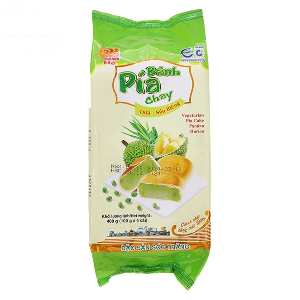 [200057] PASTEL DE JUDIA MUNGO Y DURIAN *XINHUANYUAN* 新华园 绿豆榴莲饼 400g/12