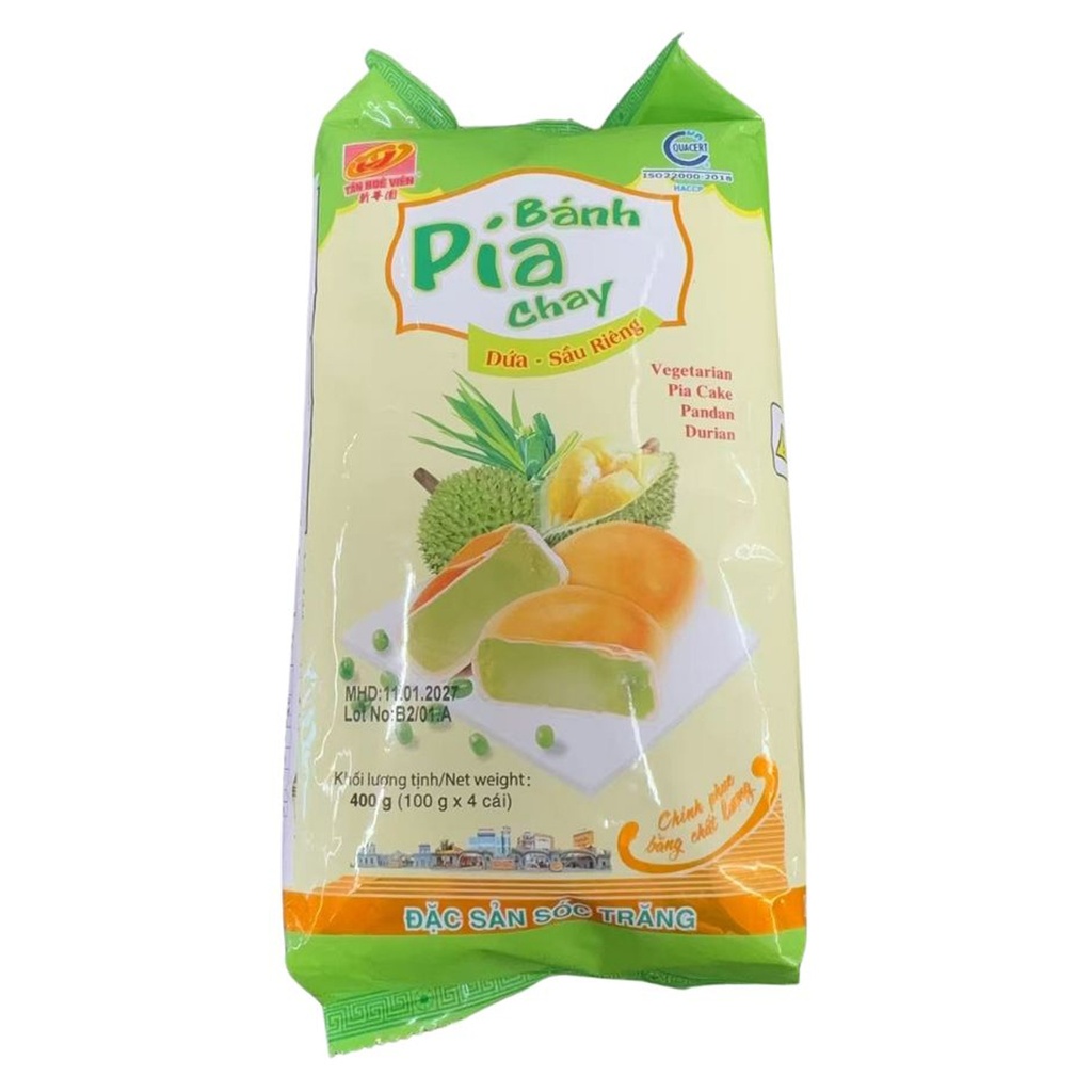 [200059] PASTEL DE CILANTRO Y DURIAN *XINHUANYUAN* 新华园 香菜榴莲饼 400g/12