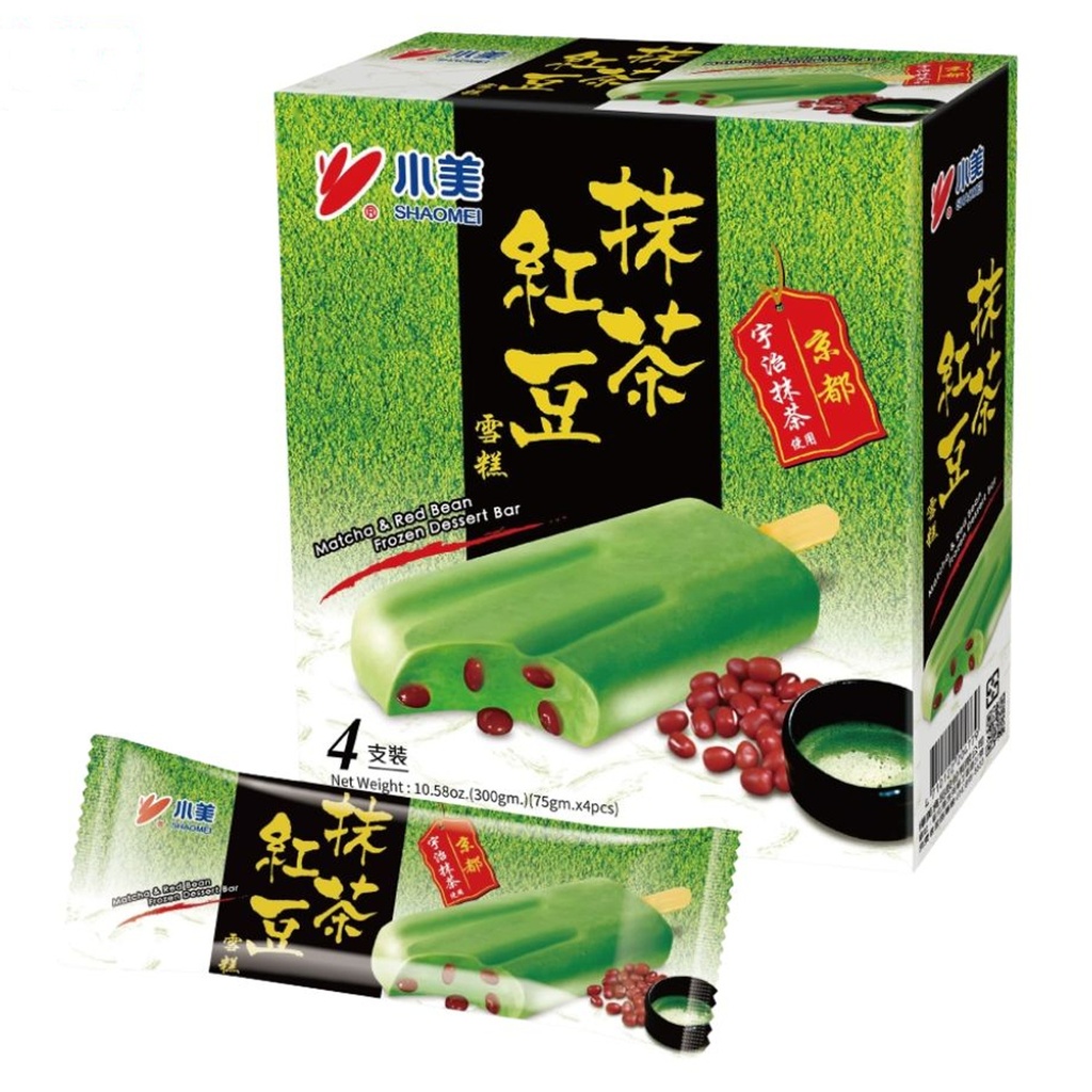 [200049] HELADO DE SOJA ROJA Y MATCHA *XIAOMEI* 小美抹茶红豆雪糕 75g/6