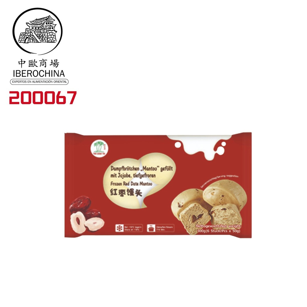 PAN CON JUJUBA ROJA *ASROPA* 中国红枣馒头 300g/24