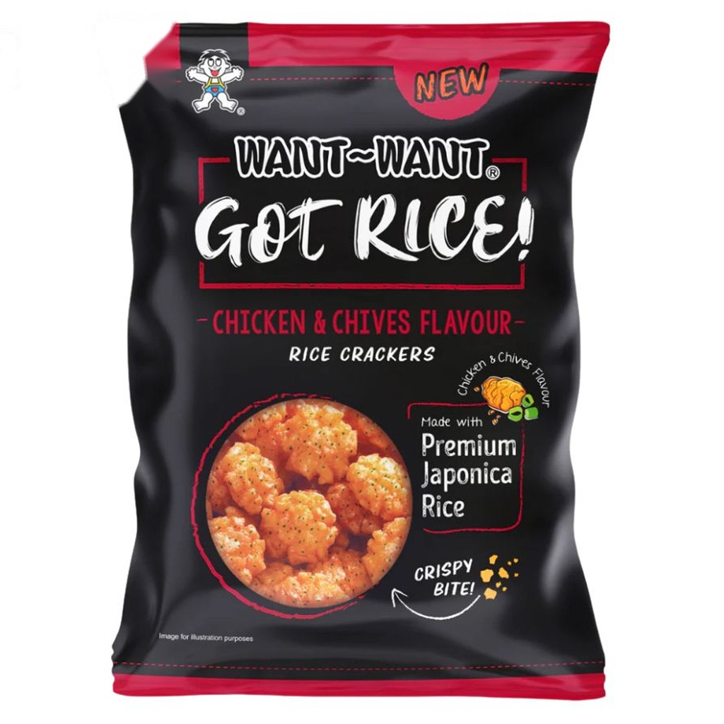 [501806/5B0919] BOLA DE ARROZ SABOR POLLO *WANT WANT* 旺旺雪球鸡肉味 85g/40