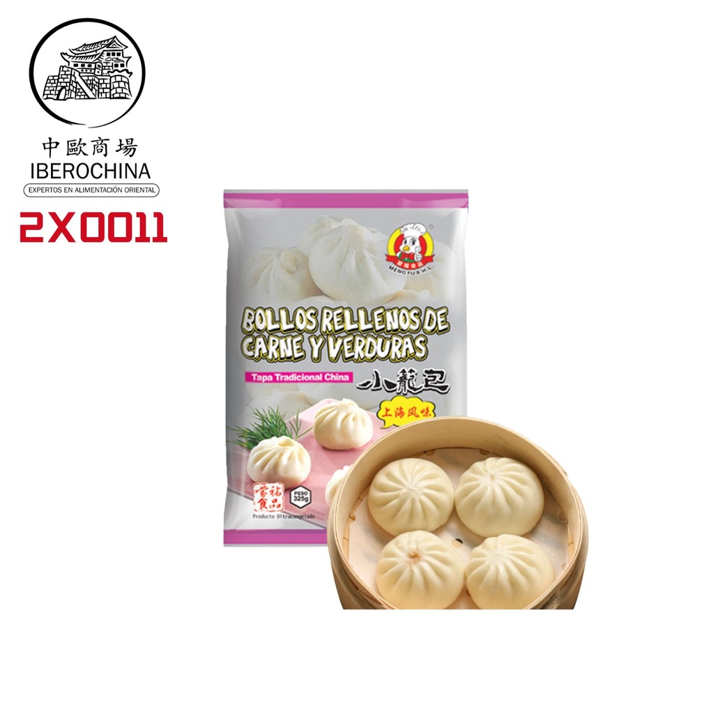 [200705/2X0011] BOLLO CARNE Y VERDURA CONGELADO *MENGFU* 蒙福冻经典小笼包 300g/6