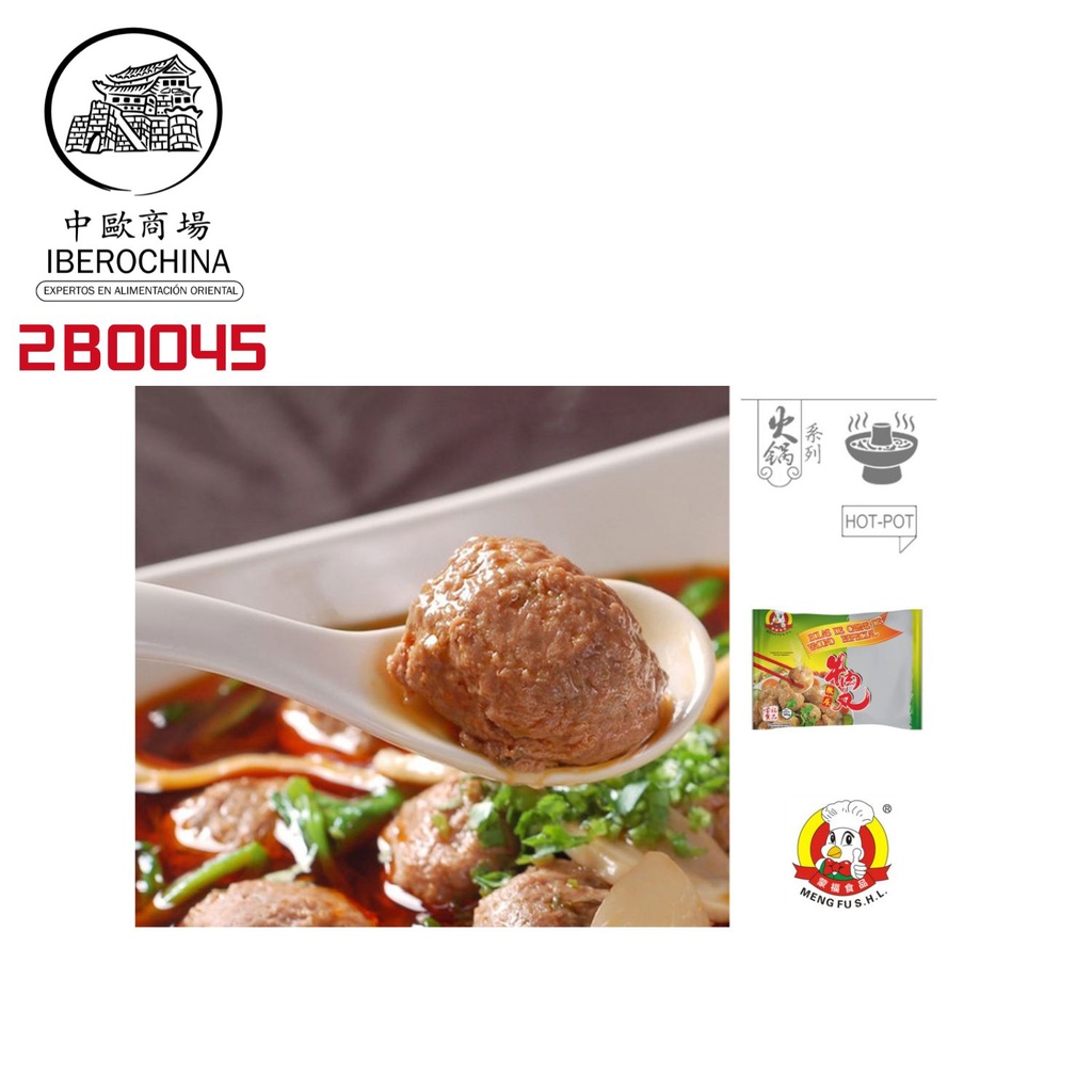 ALBONDIGA RELLENA TERNERA  CONGELADA *MENGFU* 蒙福冻撒尿牛肉丸 360g/16