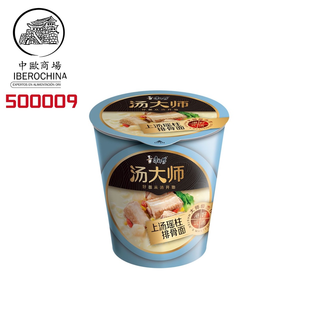 FIDEOS DE COSTILLA *MASTER KONG* 康师傅上汤瑶柱排骨面 80g/12