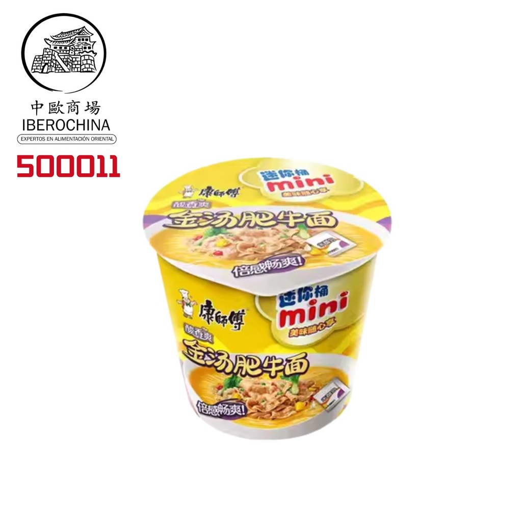 FIDEOS DE TERNETA CON CALDO *MASTER KONG* 康师傅金汤肥牛杯面 80g/12