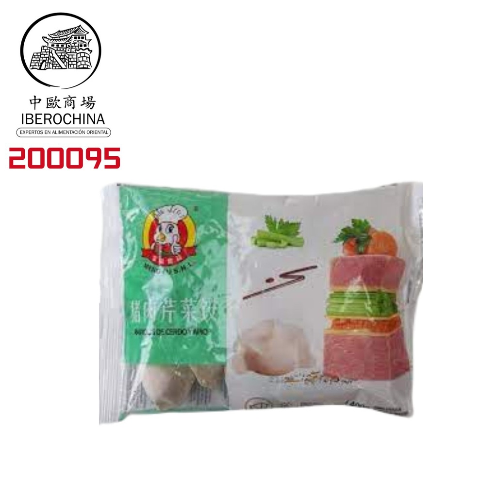 RAVIOLI CERDO APIO CONGELADO *MENGFU* 蒙福冻猪肉芹菜饺 400g/12