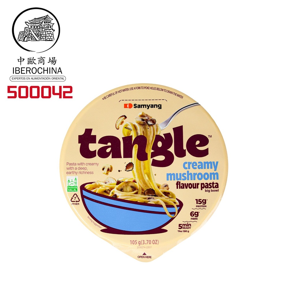 PASTA BOWL TANGLE CREMA CHAMPIÑON *SAMYANG* 三养奶油蘑菇意碗面 105g/6