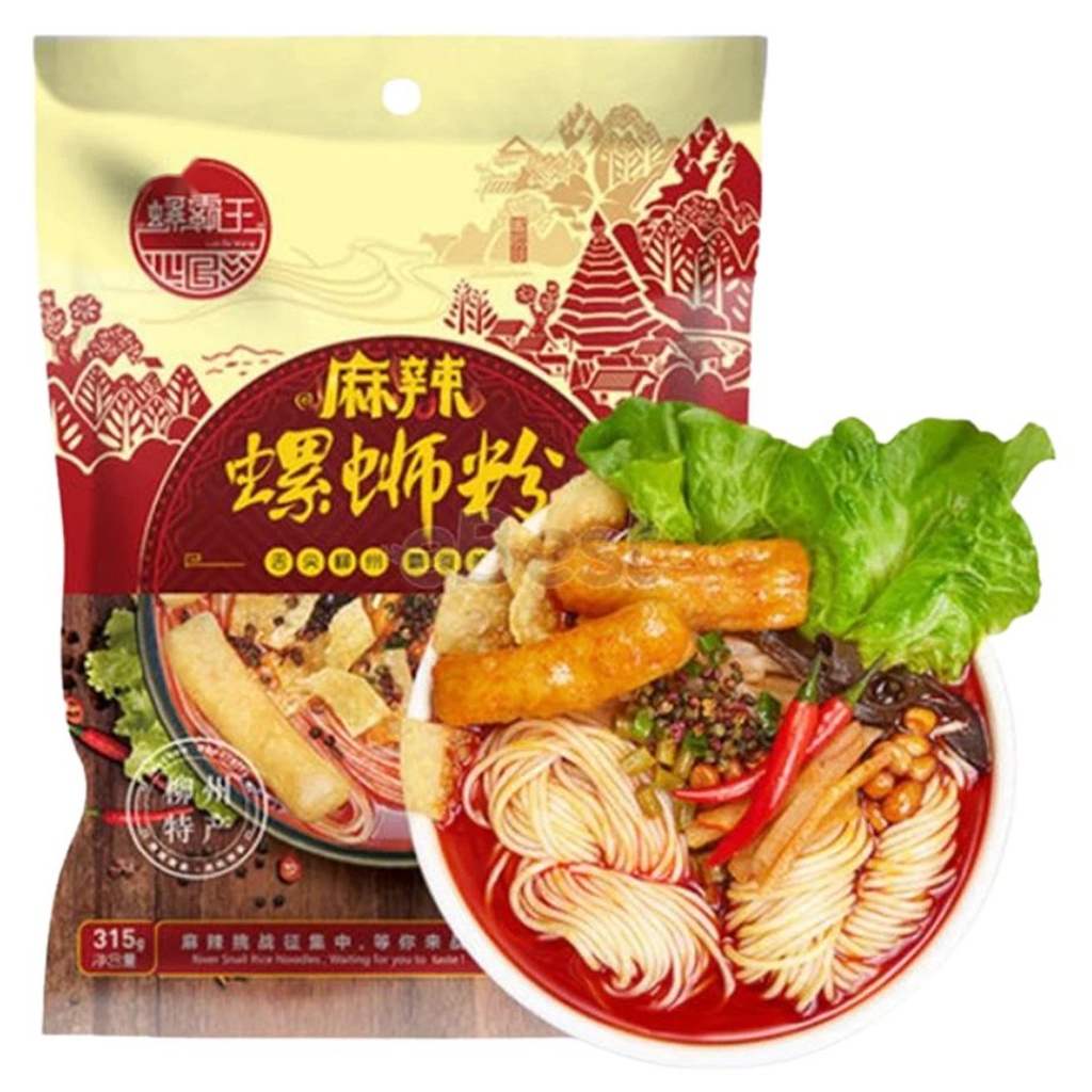 [500074] FIDEO DE ARROZ SABOR PICANTE *LUOBAWANG* 螺霸王 柳州螺蛳粉麻辣味 315g/25
