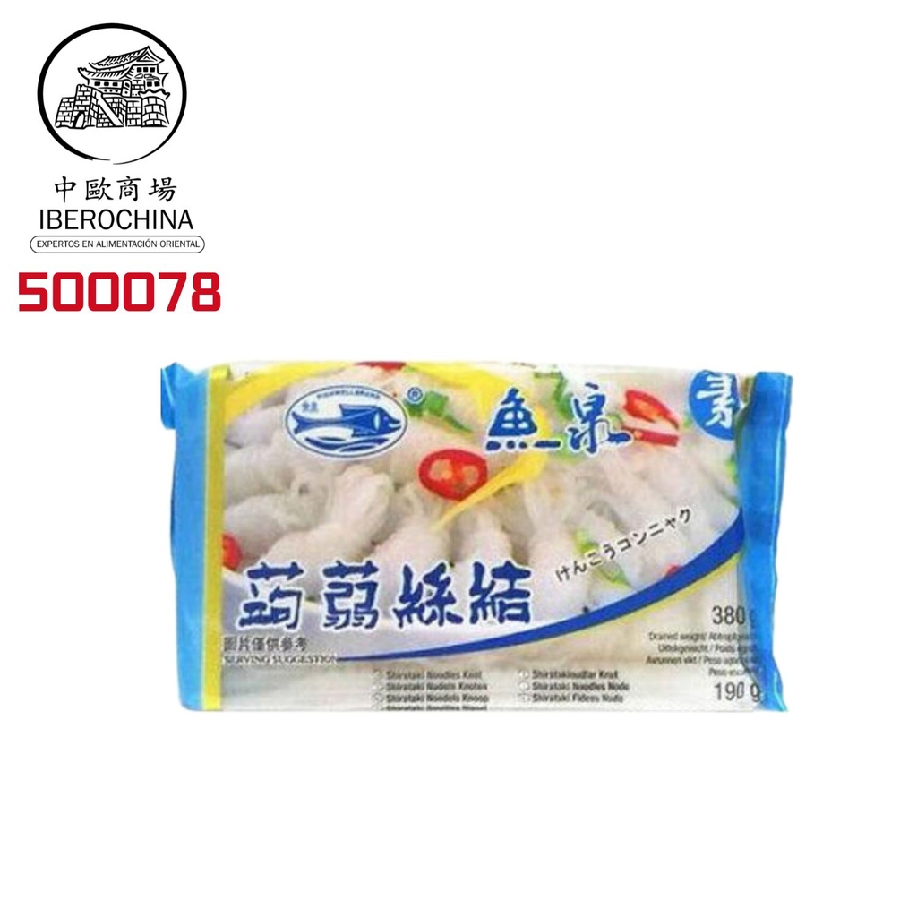 FIDEO KONNYAKU EN NUDO *YUQUAN* 鱼泉魔芋丝结 380g/20