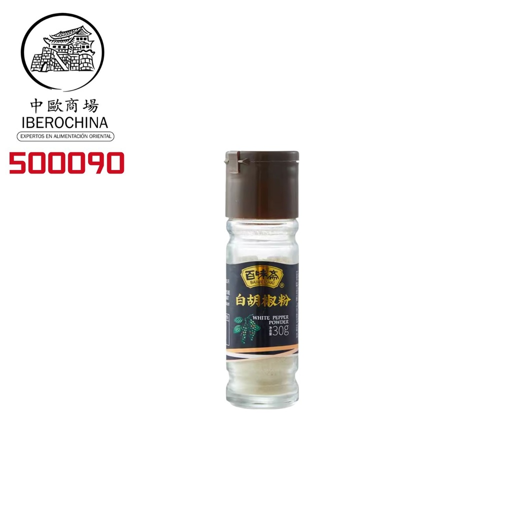 POLVO DE PIMIENTO BLANCO *BAIWEIZHAI* 百味斋白胡椒粉 30g/24