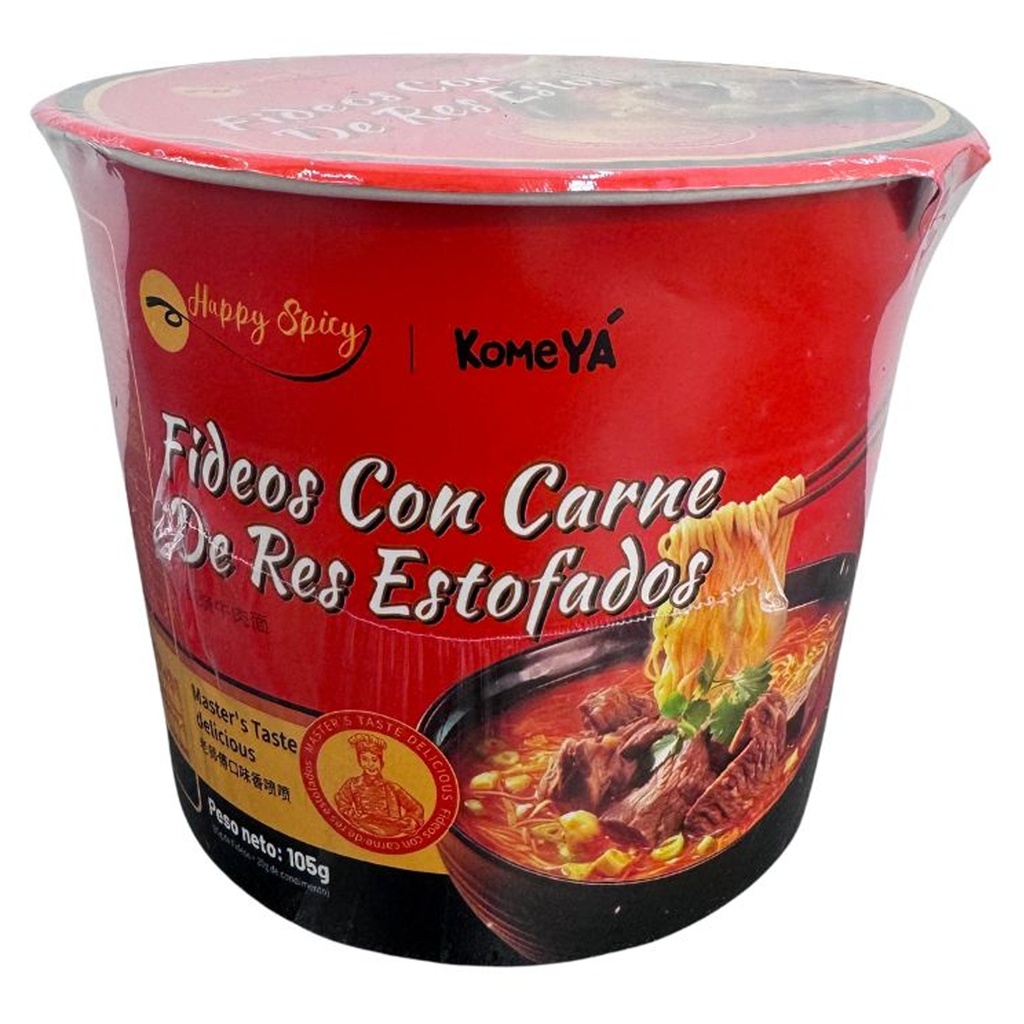 FIDEO TERNERA *KOMEYA* 红烧牛肉面桶面 105g/12