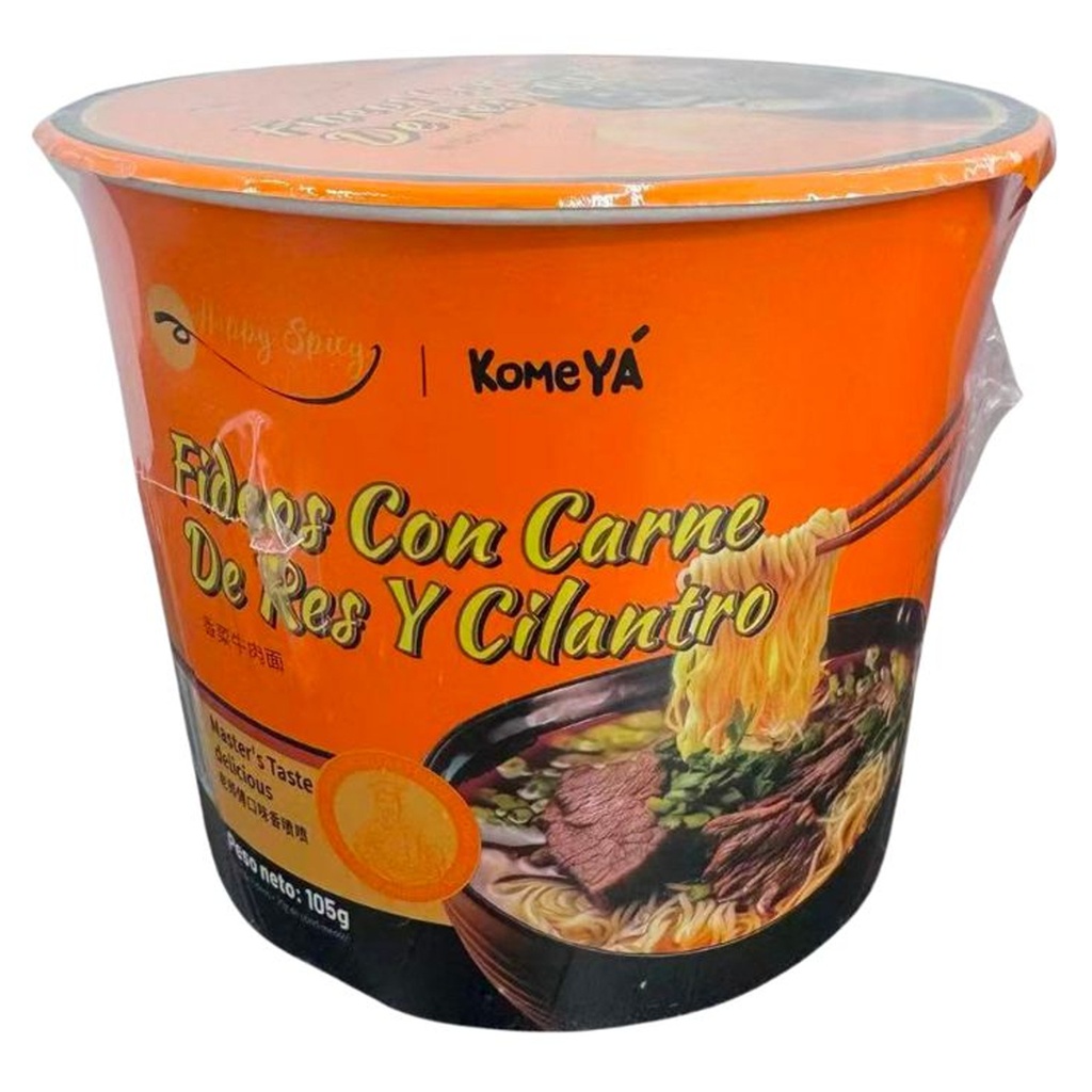 [500132] FIDEOS SABOR CILANDRO *KOMEYA* 香菜牛肉面桶面 105g/12