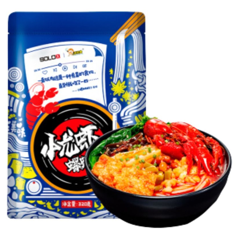[500143] FIDEO ARROZ SABOR GAMBA*HAOHUANLUO* 好欢螺螺蛳粉小龙虾味 300g/22