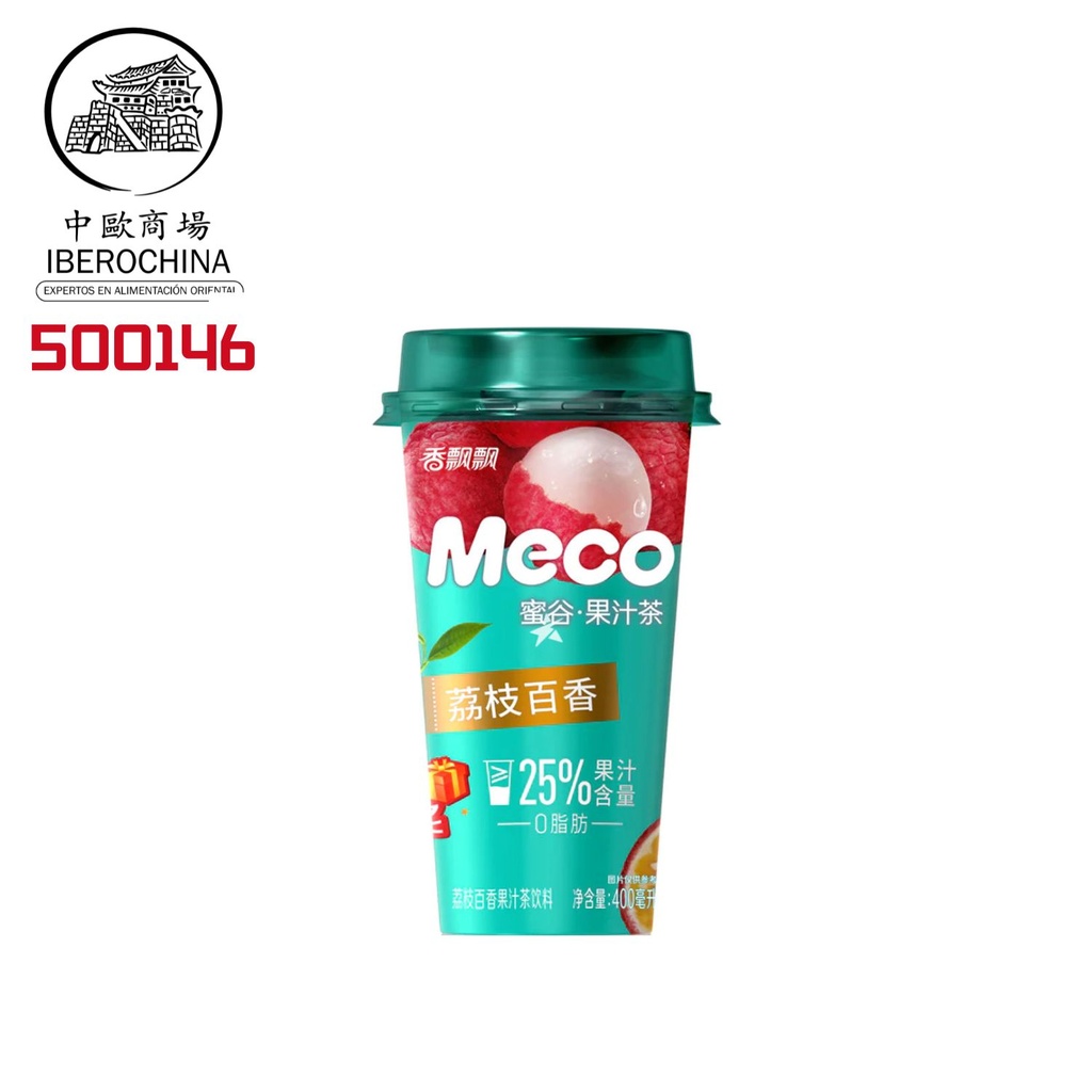 BEBIDA TE LICHIS Y MARACUYA *MECO* 香飘飘蜜谷果汁荔枝百香果 400ml/15
