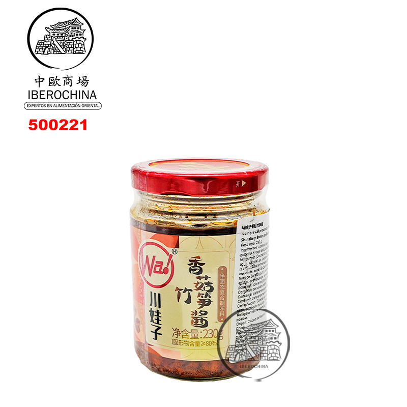 SALSA DE SETA SHITAKE Y BAMBÚ *CWZ* 川娃子香菇竹笋酱 230g/28