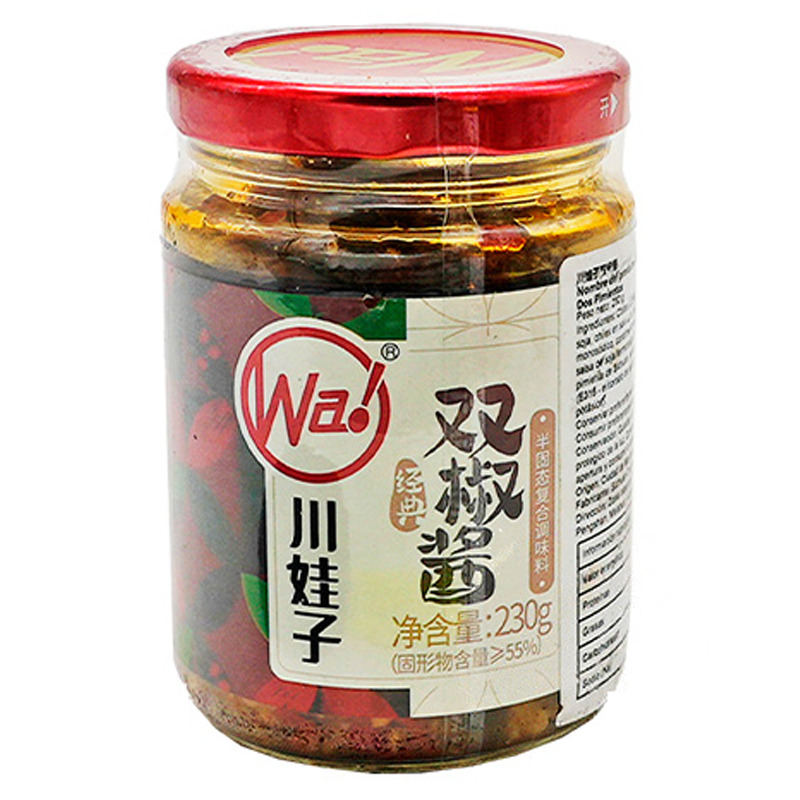 [500222] SALSA DE PIMIENTO ROJO Y VERDE *CWZ* 川娃子双椒酱 230g/12