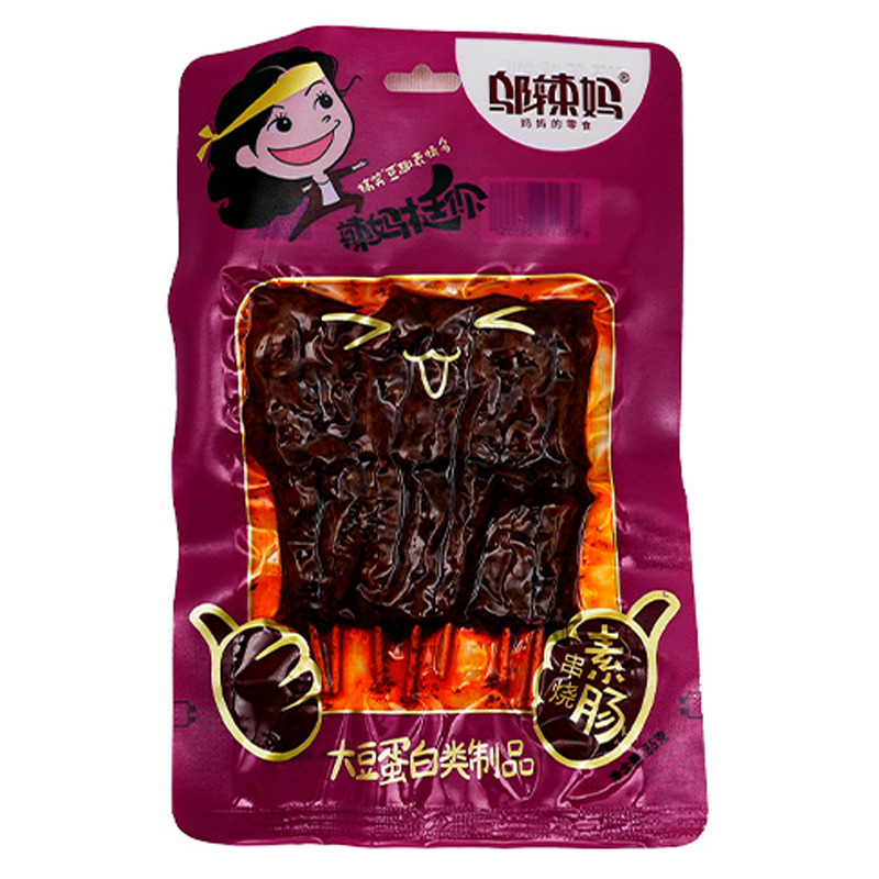 SALCHICHAS DE CARNE VEGETAL 邬辣妈串烧素肠 85g/80