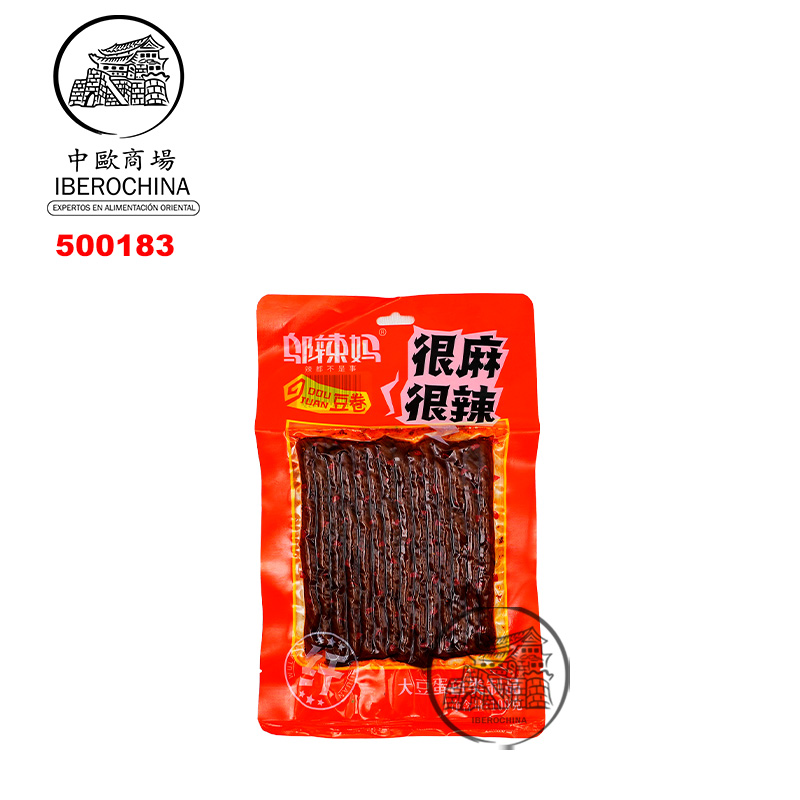 ROLLO DE TOFU SABOR MUY PICANTE 邬辣妈豆卷很麻很辣 100g/80
