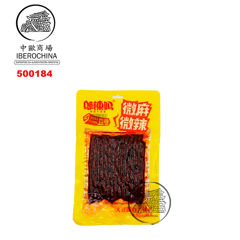 ROLLO DE TOFU SABOR POCO PICANTE 邬辣妈豆卷微麻微辣 100g/80