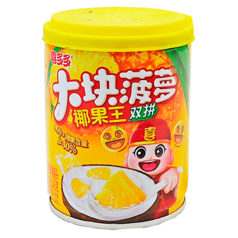 [500242] PIÑA Y NATA DE COCO EN ALMÍBAR *XDD* 喜多多菠萝椰果罐头 245g/12
