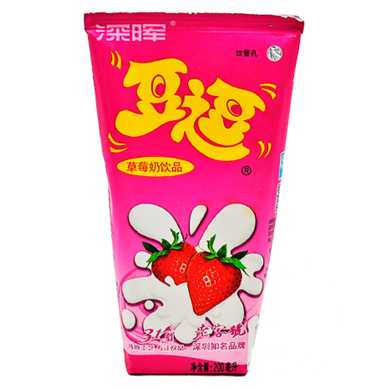 [500245] BEBIDA LECHE CON SABOR FRESA *SHENHUI* 深晖豆逗草莓奶 200ml/16