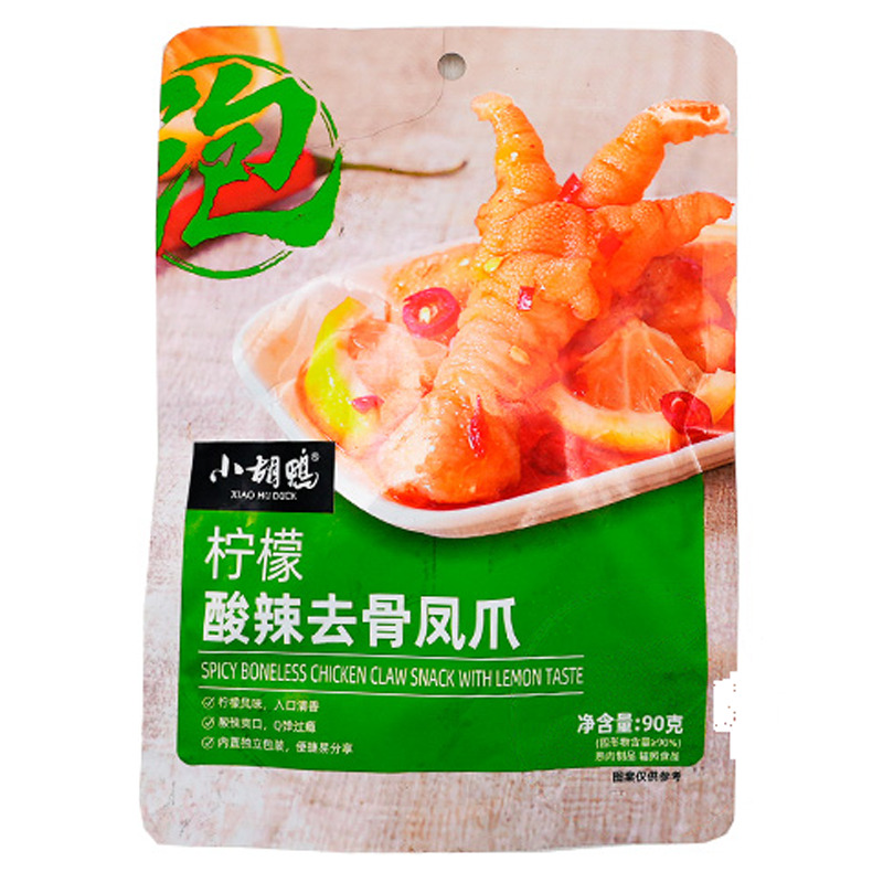 PATA DE POLLO SABOR LIMON *XIAOHUYA* 小胡鸭柠檬酸辣去骨凤爪 90g/30