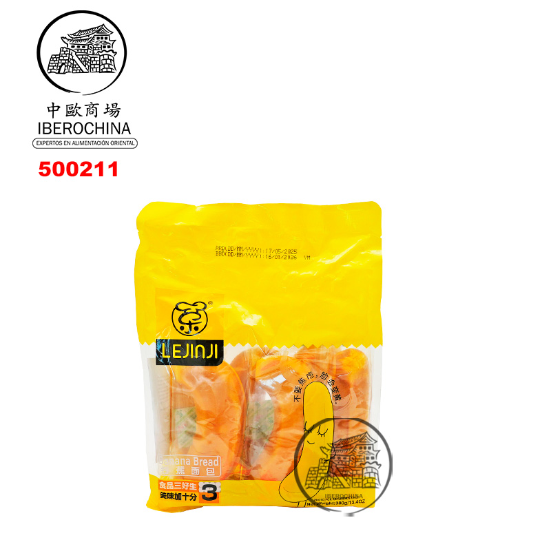 PAN SABOR PLATANO *LEJINJI* 乐锦记香蕉面包 380g/10