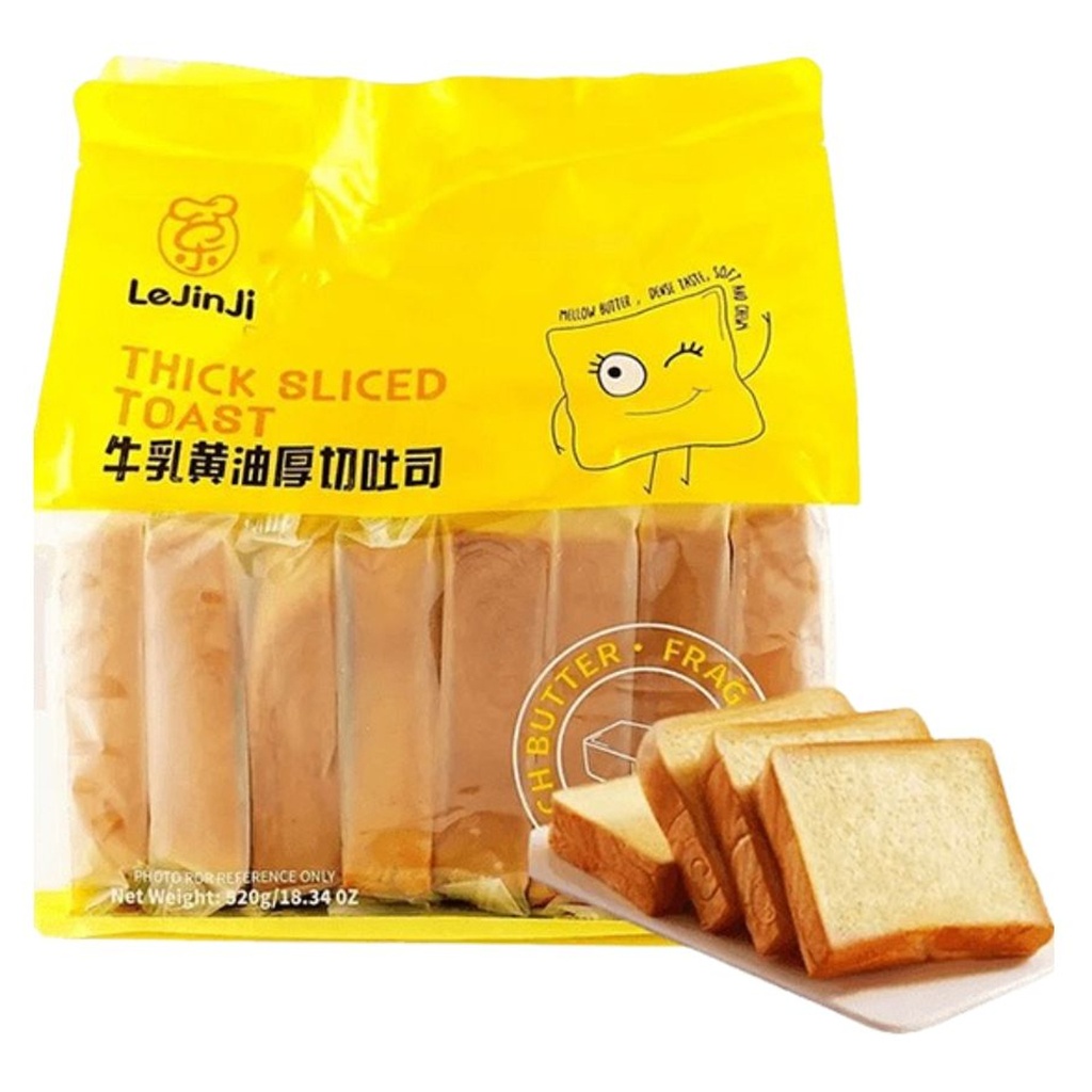 [500214] TOSTADA DE MANTEQUILLA *LEJINJI* 乐锦记牛乳黄油厚切吐司 520g/8