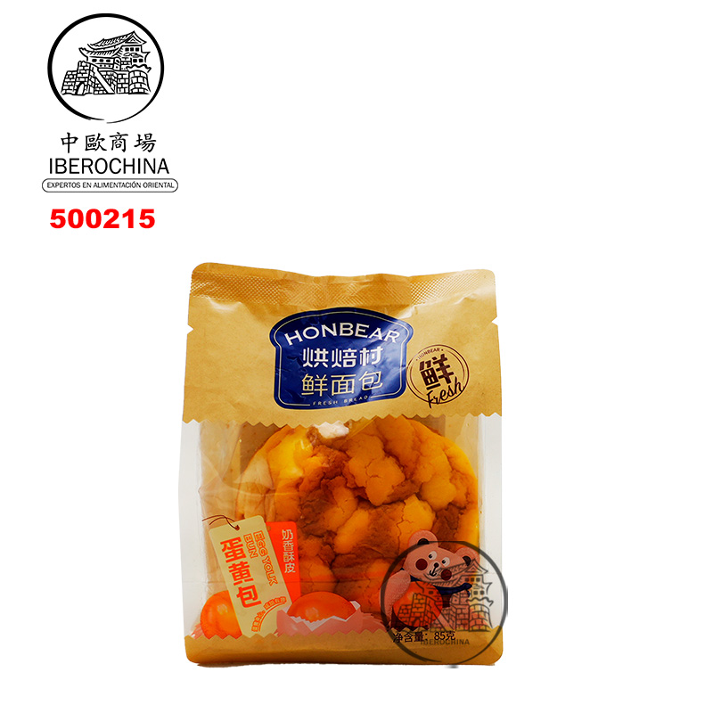PAN DE YEMA DE HUEVO *HONGBEICUN* 烘焙村蛋黄包 85g/24