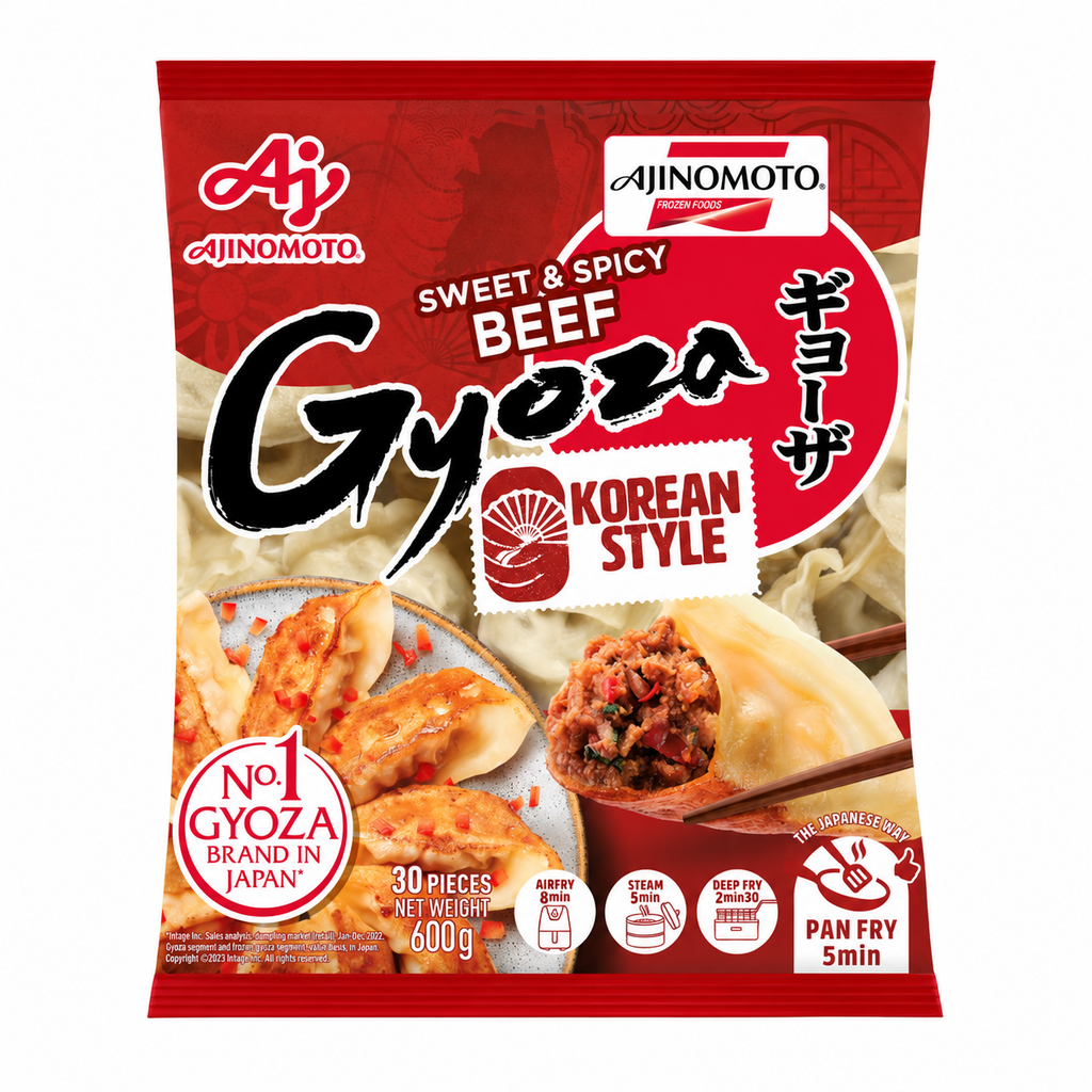 [200113] GYOZA TERNERA COREANA E022 CONGELADA *AJINOMOTO* 冻韩式牛肉蔬菜煎饺 600g/10