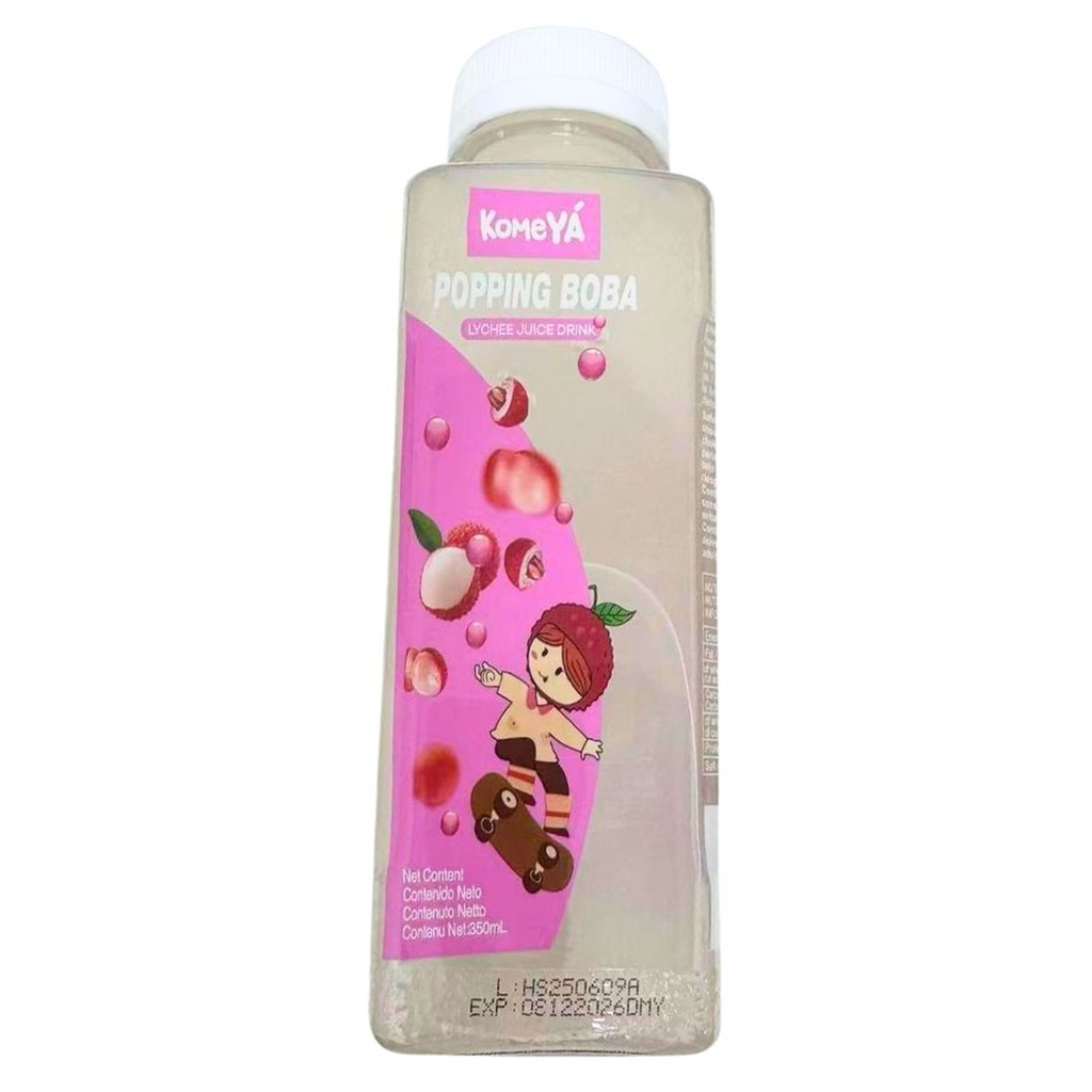 [500338] BEBIDA SABOR A LYCHEE *KOMEYA* 爆珠饮料荔枝味350ml/12