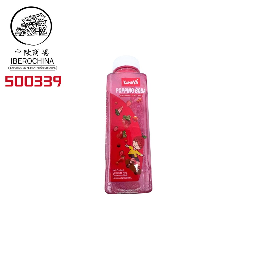 BEBIDA SABOR A FRESA *KOMEYA* 爆珠饮料草莓味350ml/12