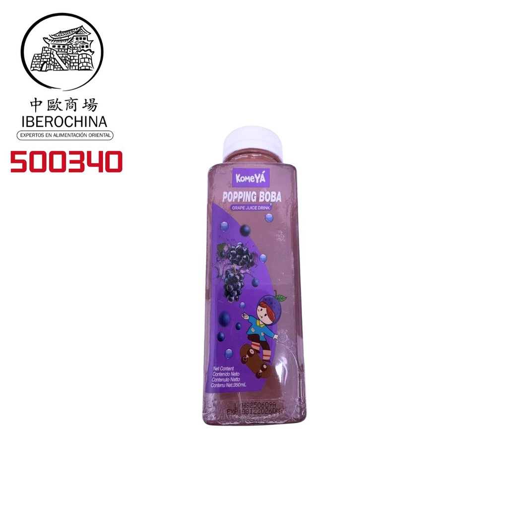 BEBIDA SABOR A UVAS *KOMEYA* 爆珠饮料葡萄味350ml/12