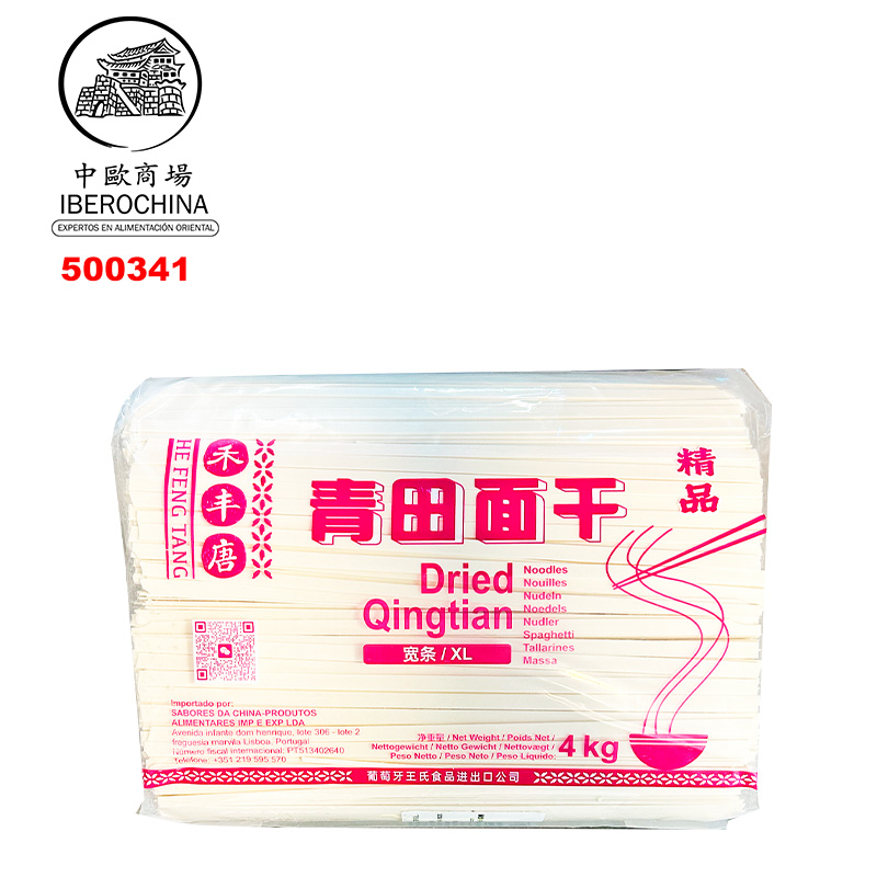 TALLARINES CHING TIAN XL*HEFENGTANG* 禾丰唐青田面宽条粉XL 4KG/4