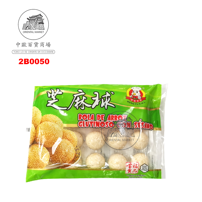 [200462/2B0050] BOLA ARROZ GLUTINOSO SESAMO CONGELADA *MENGFU* 蒙福冻芝麻球 400g/10