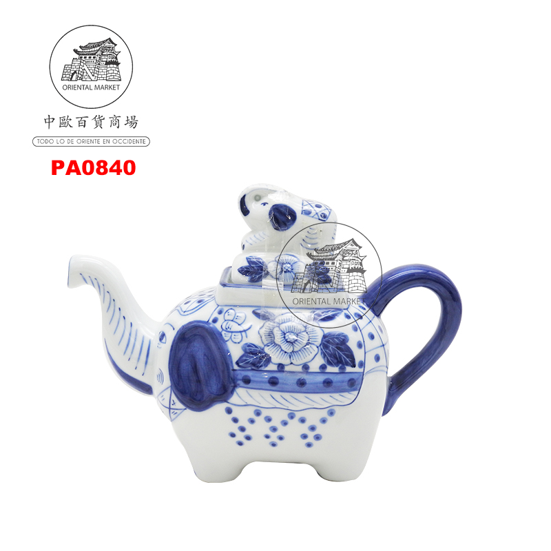 TETERA ELEFANTE AZUL   泰蓝瓷象型茶壶 12u
